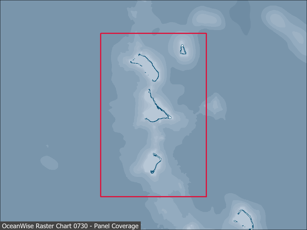 Panel coverage map for UKHO Raster Chart 0730