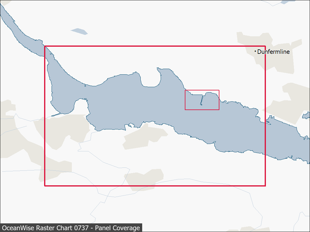 Panel coverage map for UKHO Raster Chart 0737