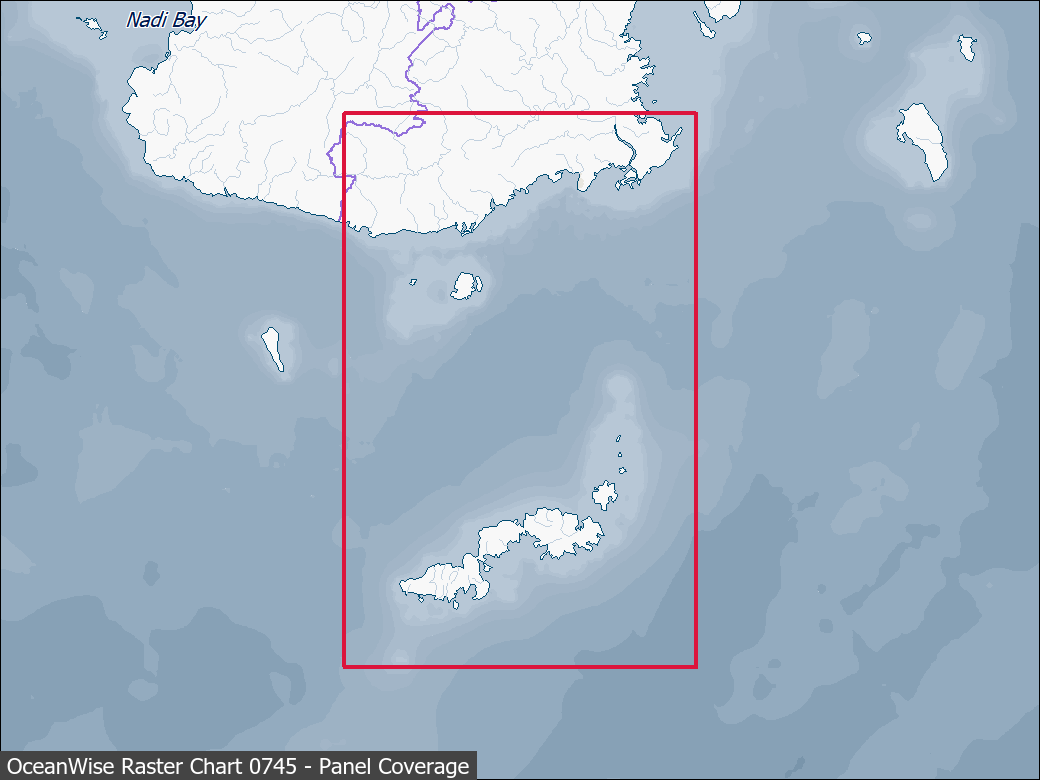 Panel coverage map for UKHO Raster Chart 0745