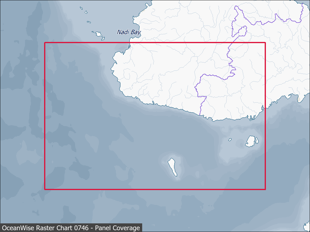 Panel coverage map for UKHO Raster Chart 0746