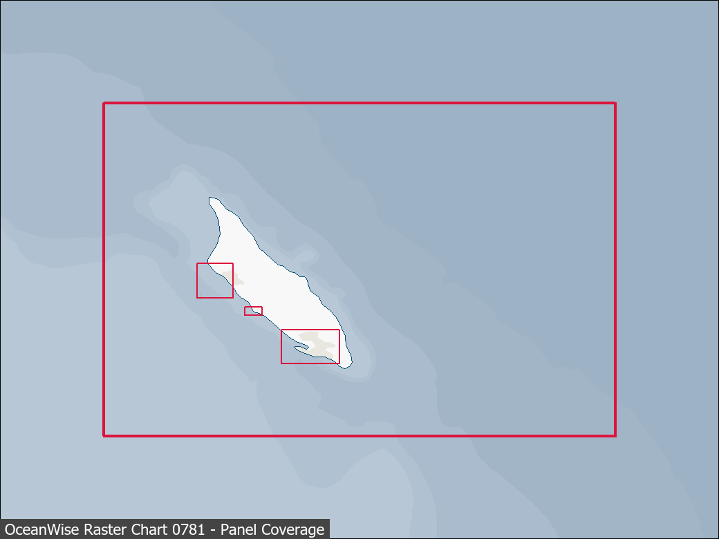 Panel coverage map for UKHO Raster Chart 0781