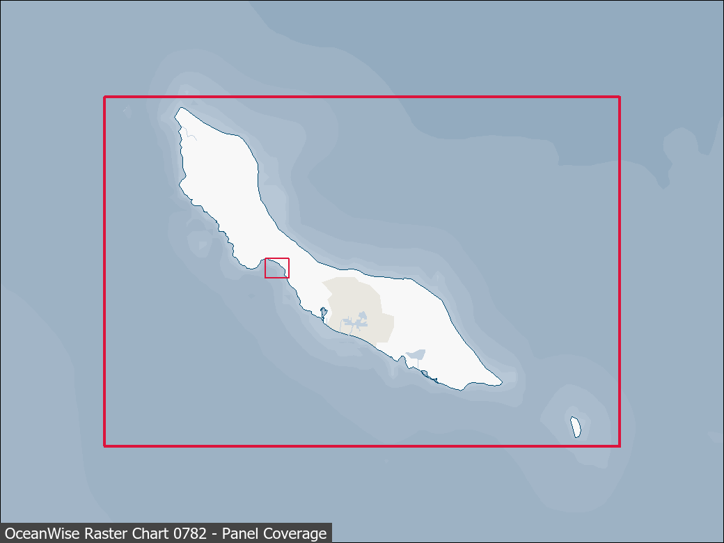 Panel coverage map for UKHO Raster Chart 0782