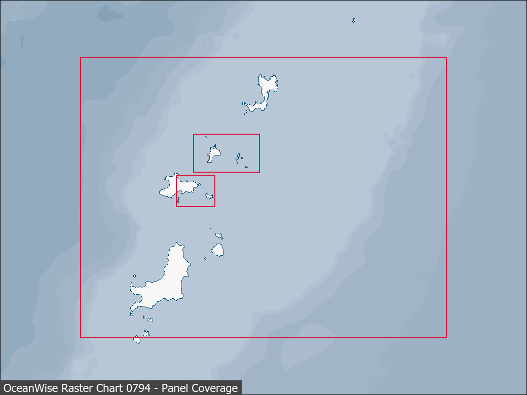 Panel coverage map for UKHO Raster Chart 0794