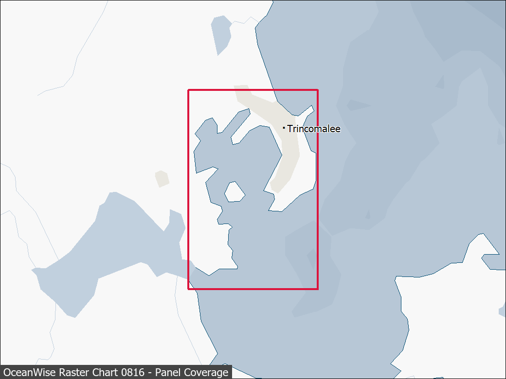 Panel coverage map for UKHO Raster Chart 0816