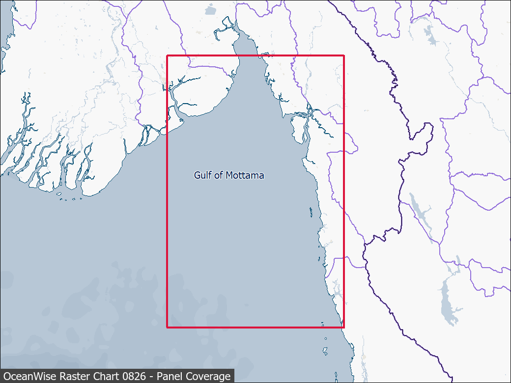 Panel coverage map for UKHO Raster Chart 0826