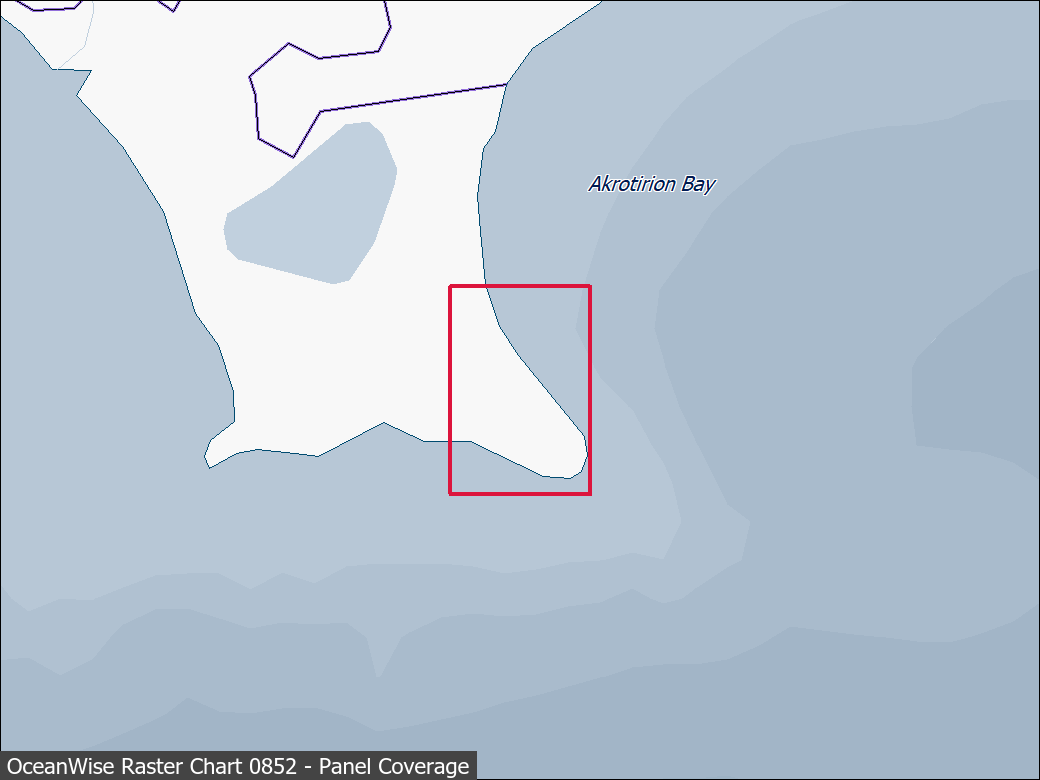 Panel coverage map for UKHO Raster Chart 0852