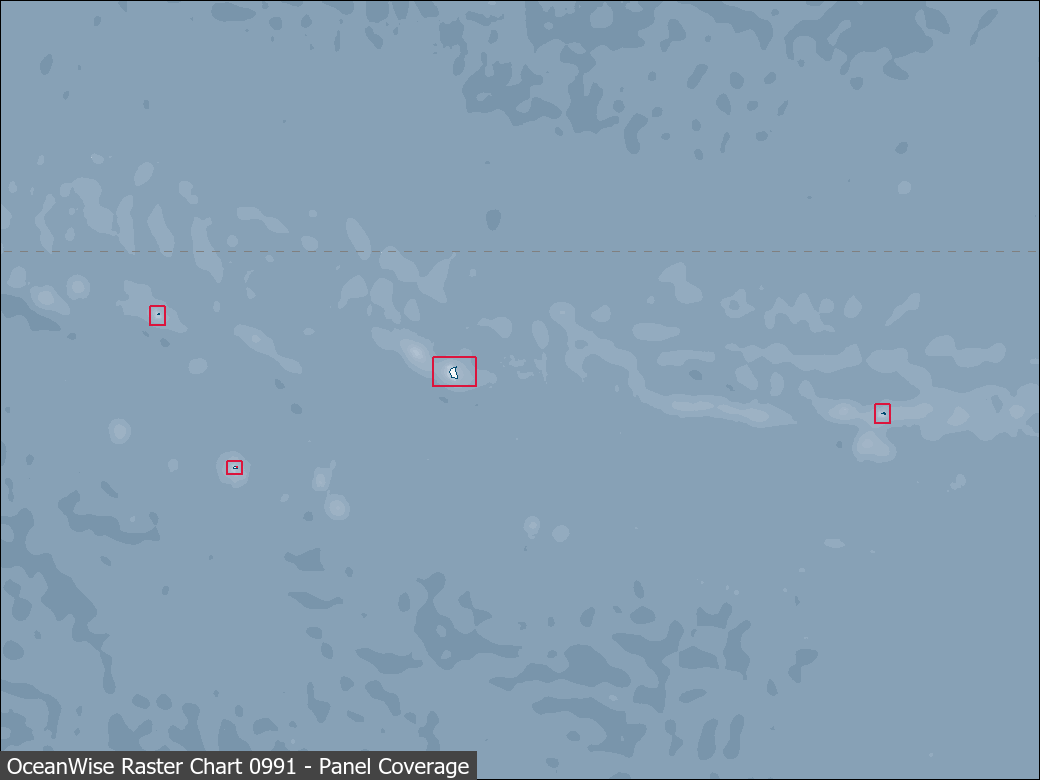 Panel coverage map for UKHO Raster Chart 0991