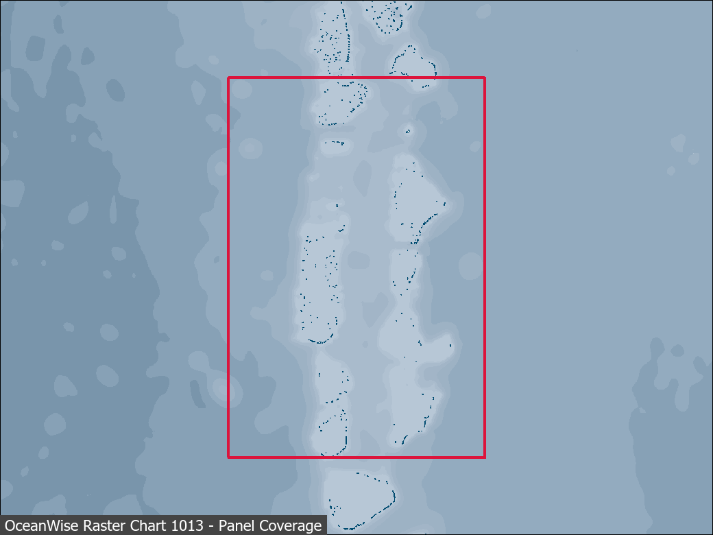 Panel coverage map for UKHO Raster Chart 1013