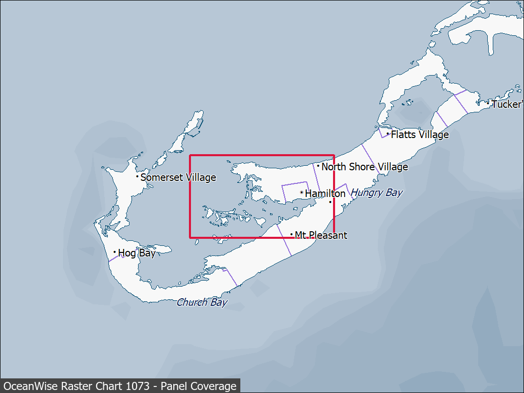 Panel coverage map for UKHO Raster Chart 1073