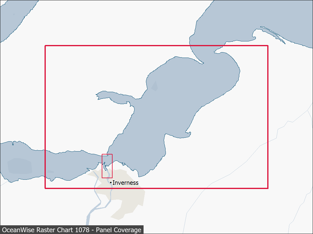 Panel coverage map for UKHO Raster Chart 1078