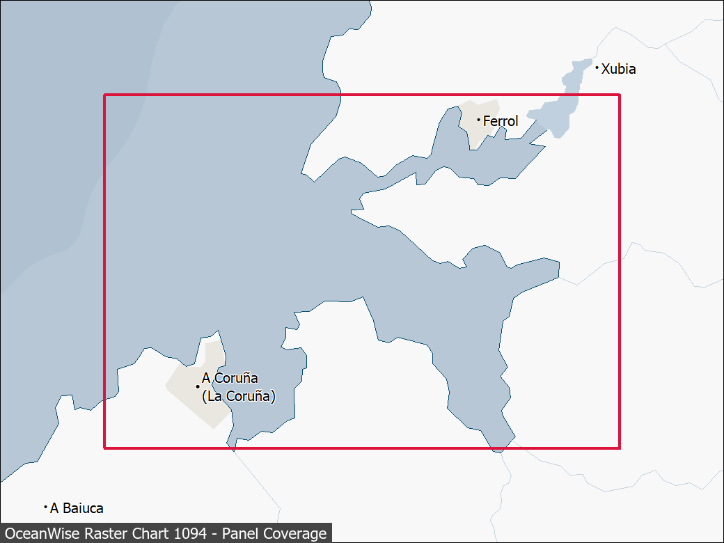 Panel coverage map for UKHO Raster Chart 1094