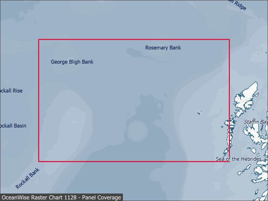 Panel coverage map for UKHO Raster Chart 1128