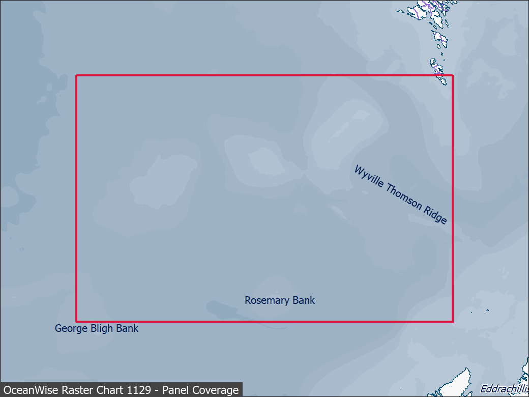 Panel coverage map for UKHO Raster Chart 1129