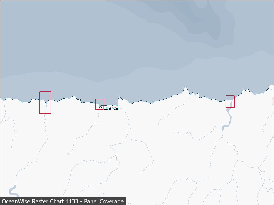 Panel coverage map for UKHO Raster Chart 1133