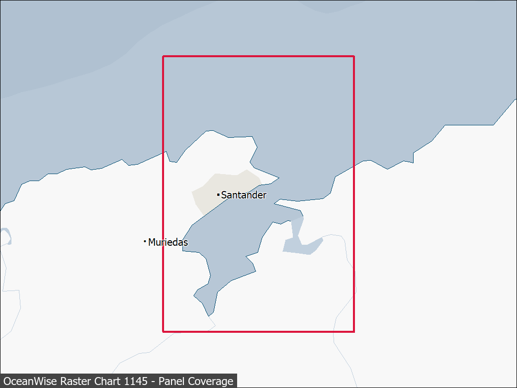 Panel coverage map for UKHO Raster Chart 1145