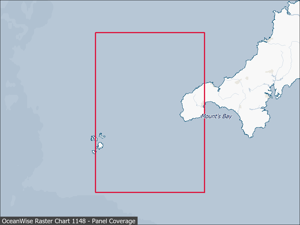 Panel coverage map for UKHO Raster Chart 1148