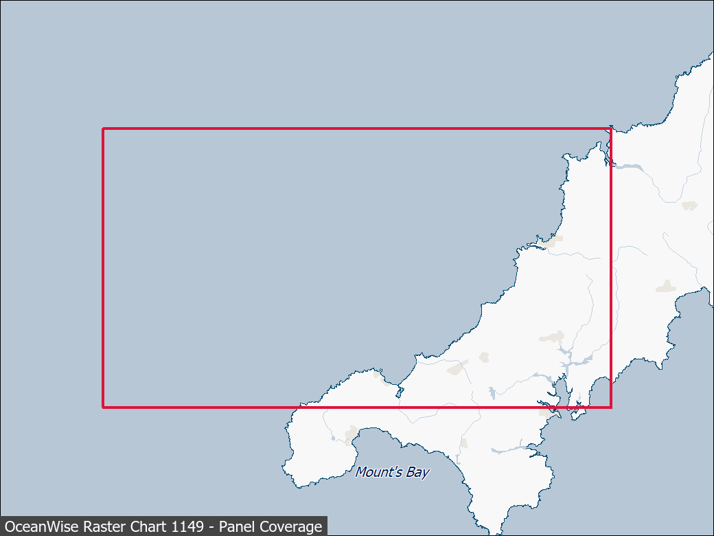 Panel coverage map for UKHO Raster Chart 1149