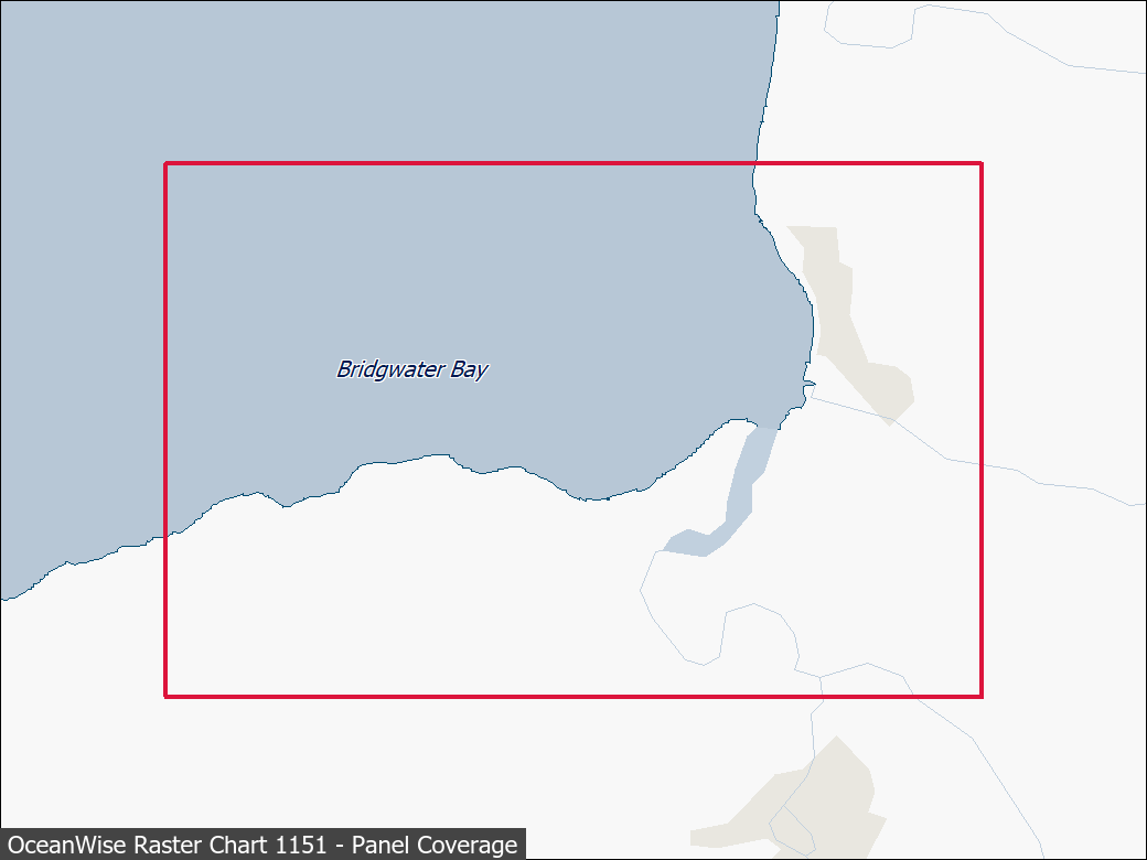 Panel coverage map for UKHO Raster Chart 1151