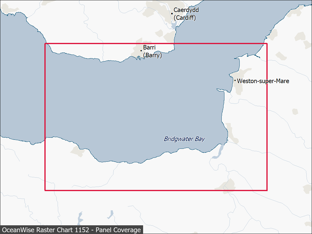 Panel coverage map for UKHO Raster Chart 1152