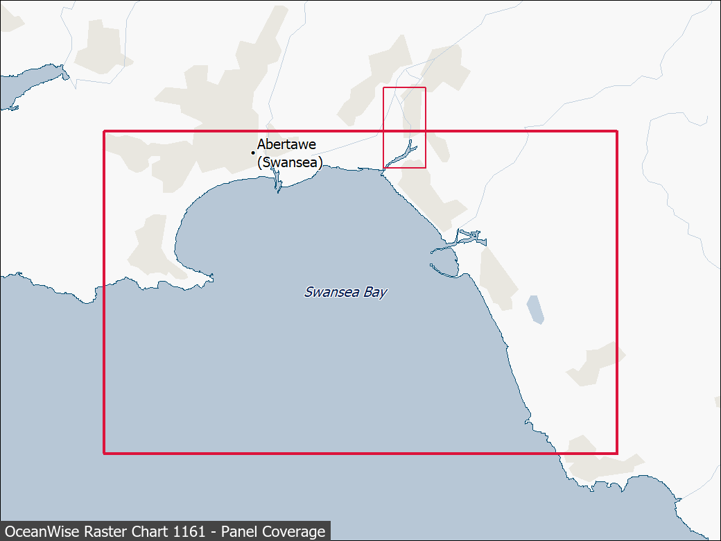 Panel coverage map for UKHO Raster Chart 1161