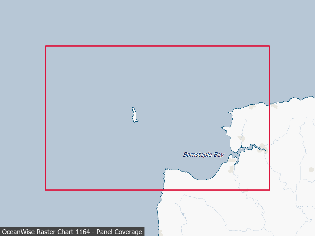 Panel coverage map for UKHO Raster Chart 1164