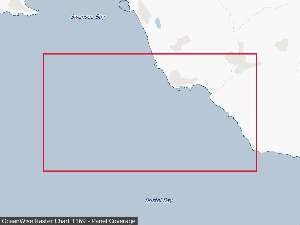 Panel coverage map for UKHO Raster Chart 1169