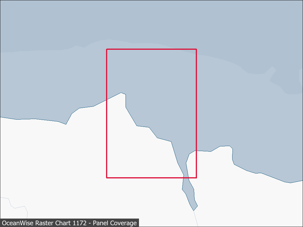 Panel coverage map for UKHO Raster Chart 1172