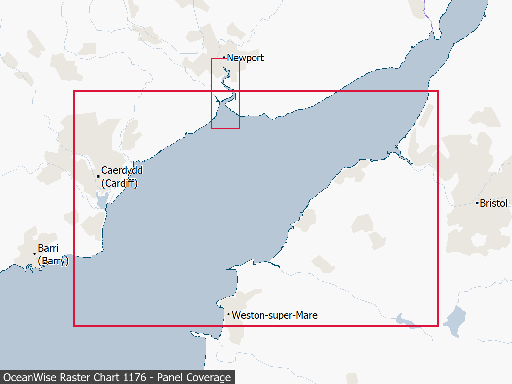 Panel coverage map for UKHO Raster Chart 1176