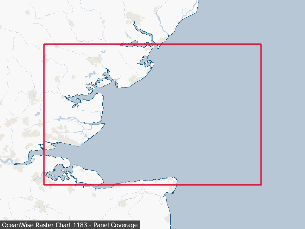 Panel coverage map for UKHO Raster Chart 1183