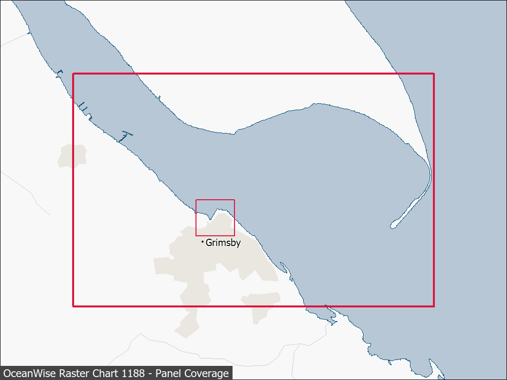 Panel coverage map for UKHO Raster Chart 1188