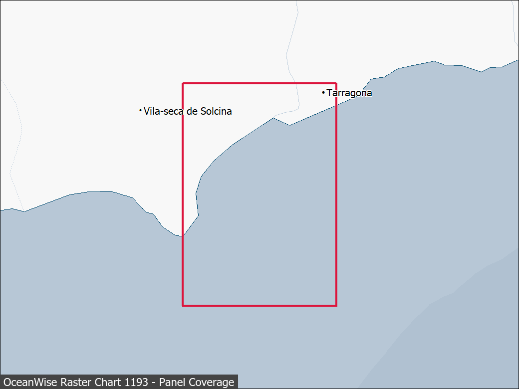 Panel coverage map for UKHO Raster Chart 1193