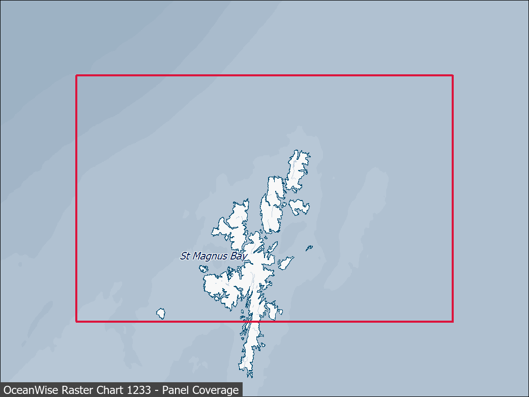 Panel coverage map for UKHO Raster Chart 1233