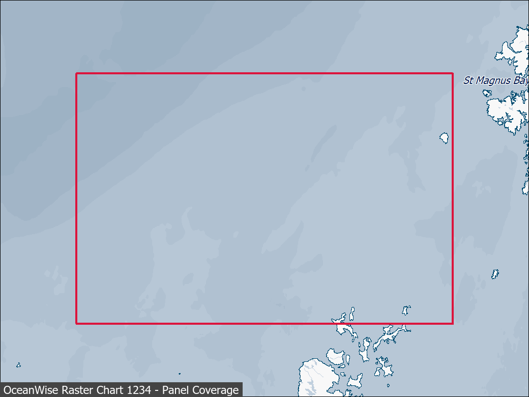 Panel coverage map for UKHO Raster Chart 1234