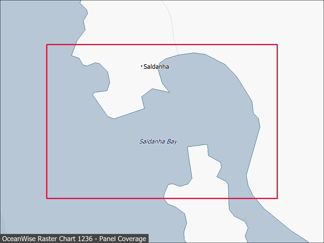 Panel coverage map for UKHO Raster Chart 1236