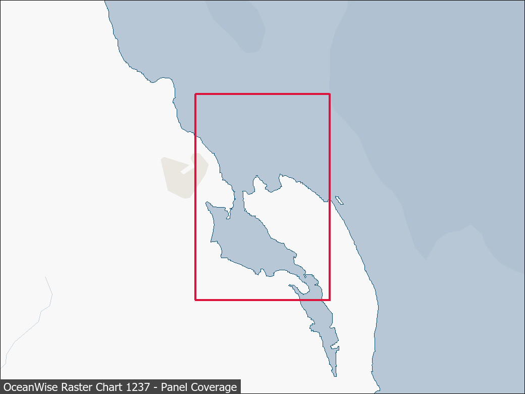 Panel coverage map for UKHO Raster Chart 1237