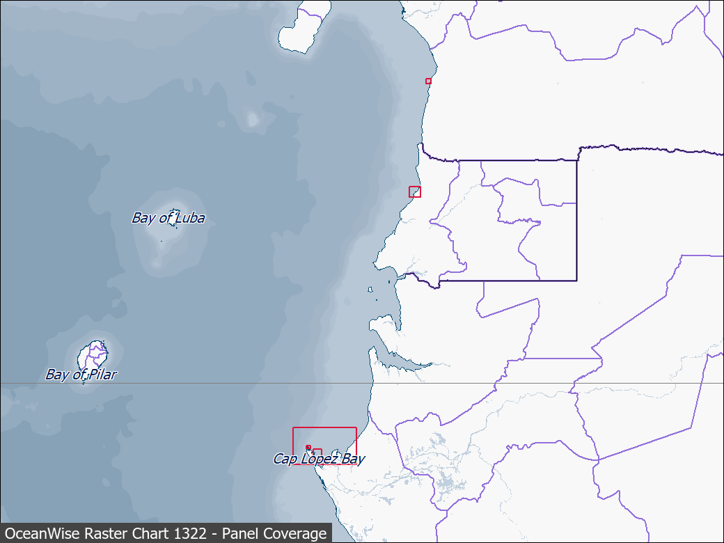 Panel coverage map for UKHO Raster Chart 1322