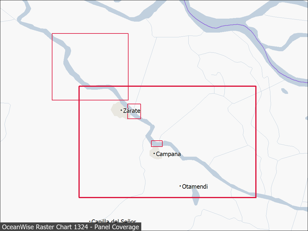 Panel coverage map for UKHO Raster Chart 1324