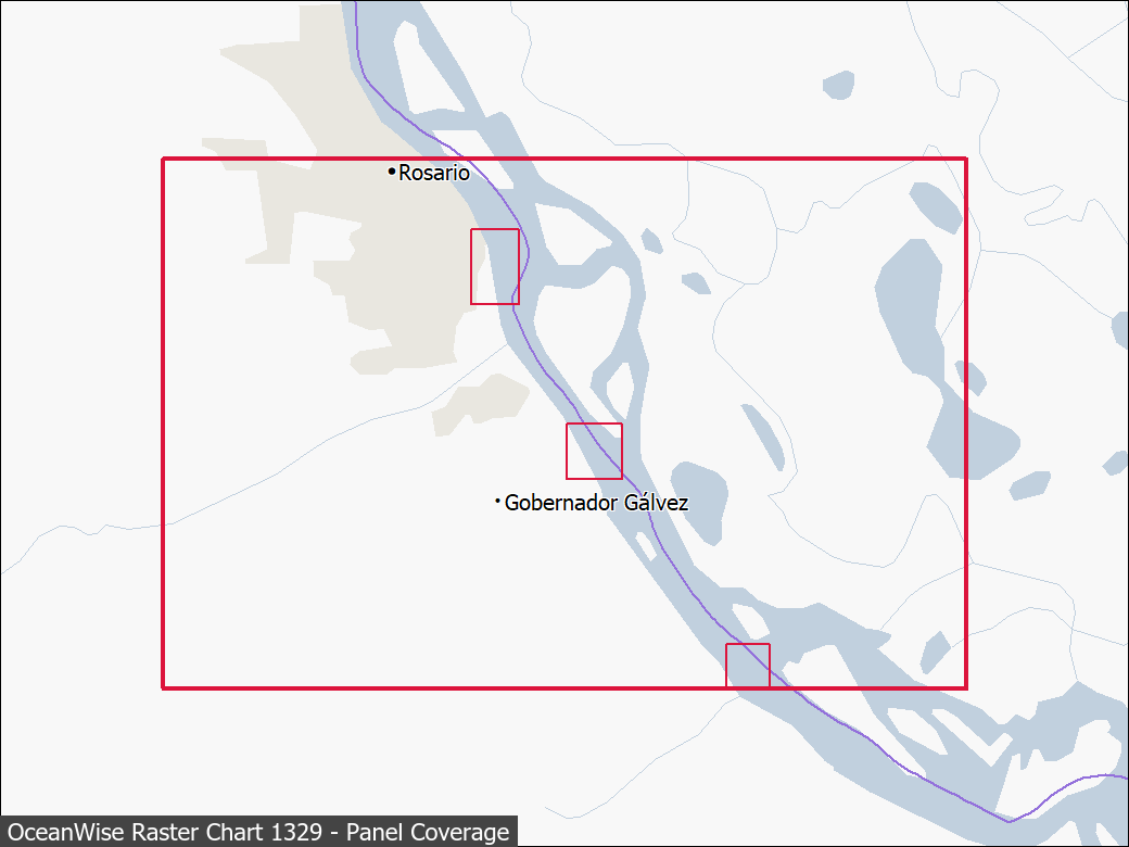 Panel coverage map for UKHO Raster Chart 1329