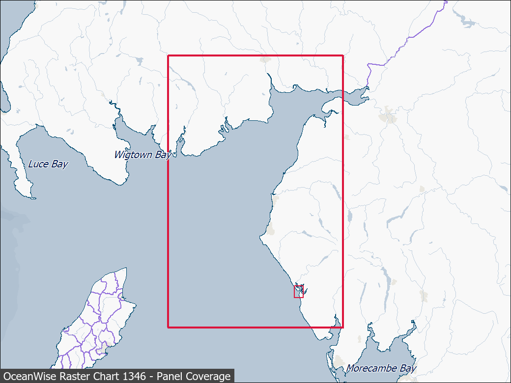 Panel coverage map for UKHO Raster Chart 1346