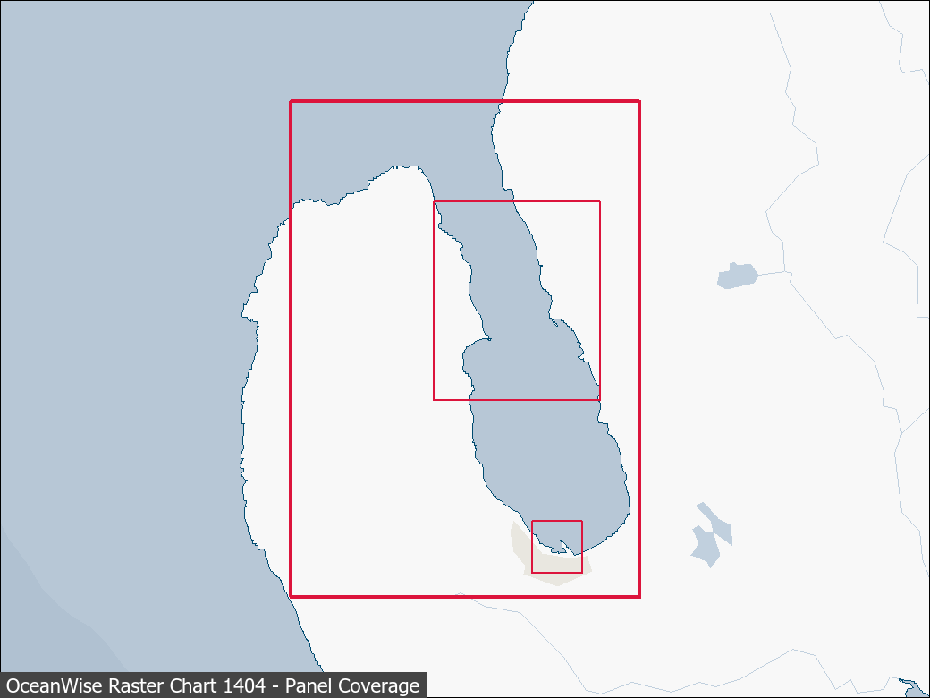 Panel coverage map for UKHO Raster Chart 1404