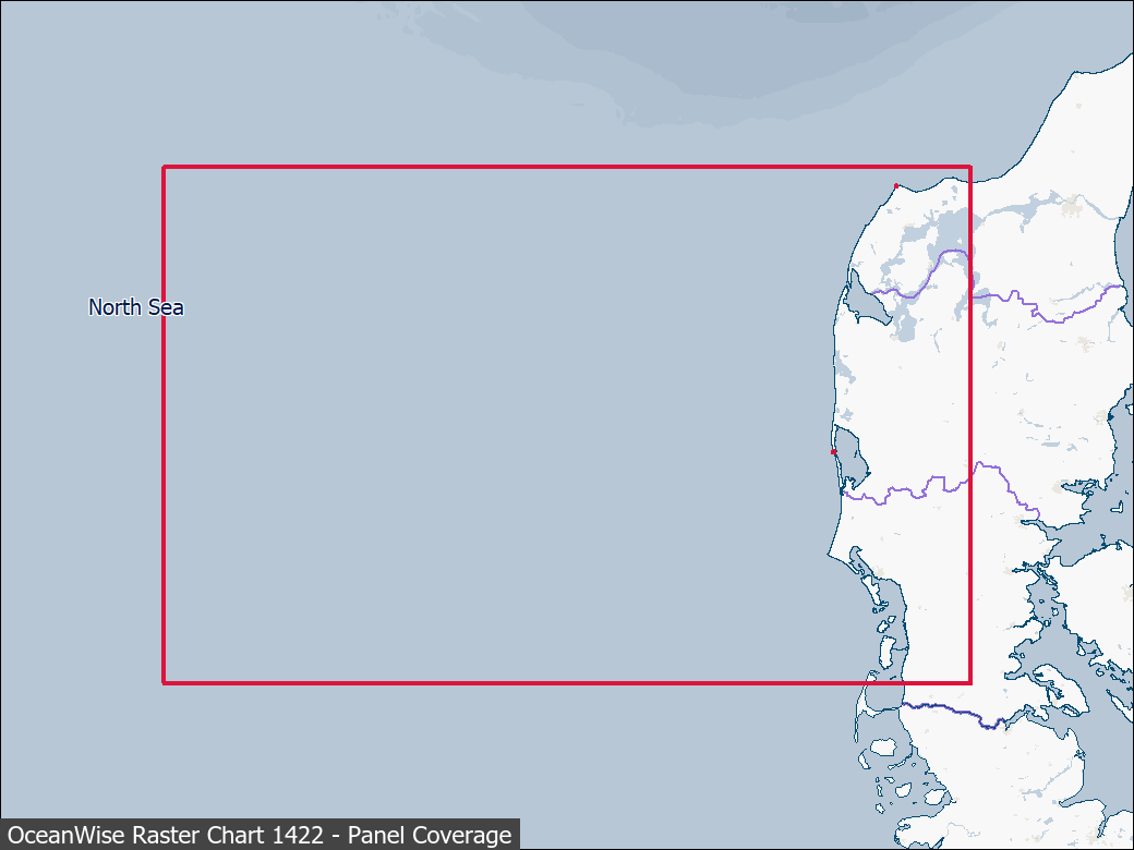 Panel coverage map for UKHO Raster Chart 1422