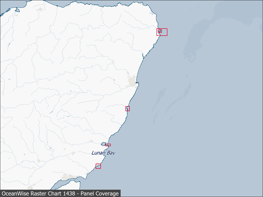 Panel coverage map for UKHO Raster Chart 1438