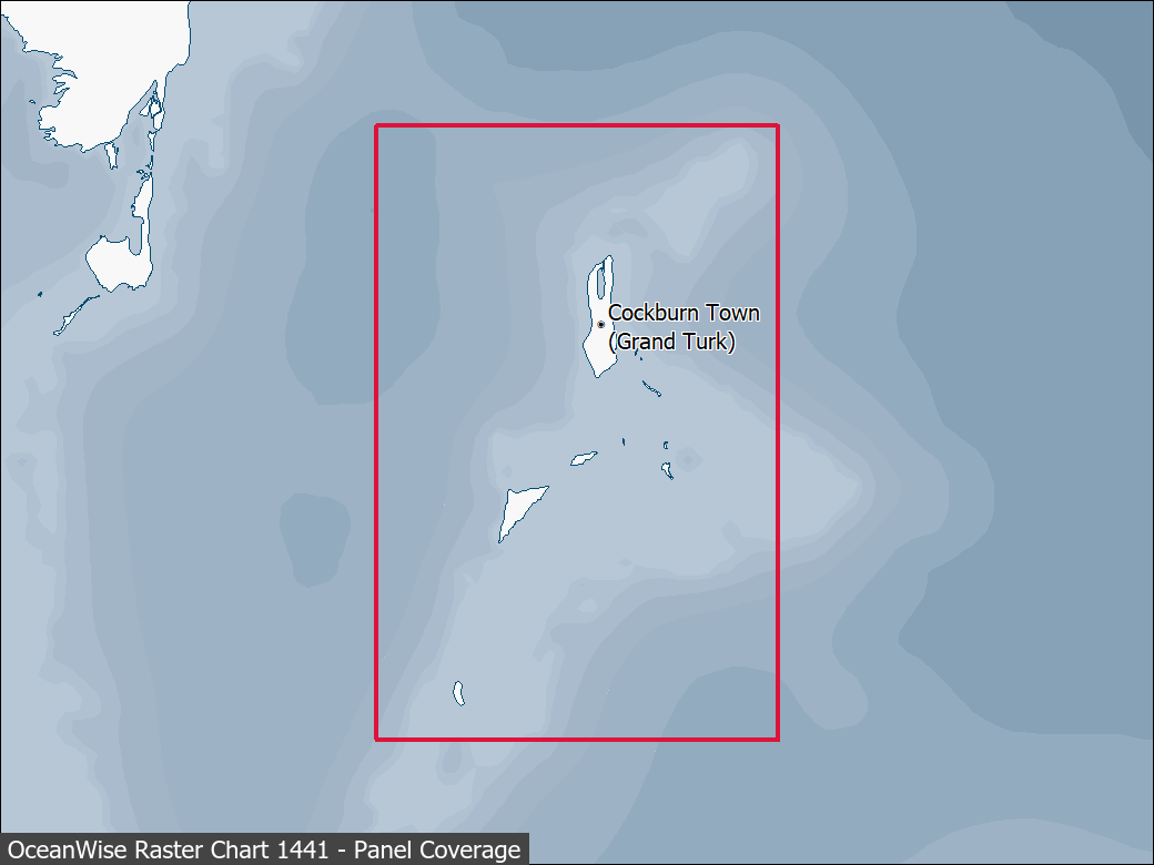 Panel coverage map for UKHO Raster Chart 1441