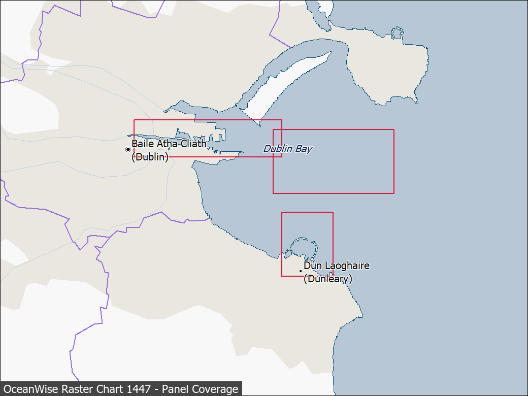 Panel coverage map for UKHO Raster Chart 1447