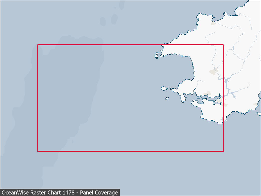 Panel coverage map for UKHO Raster Chart 1478