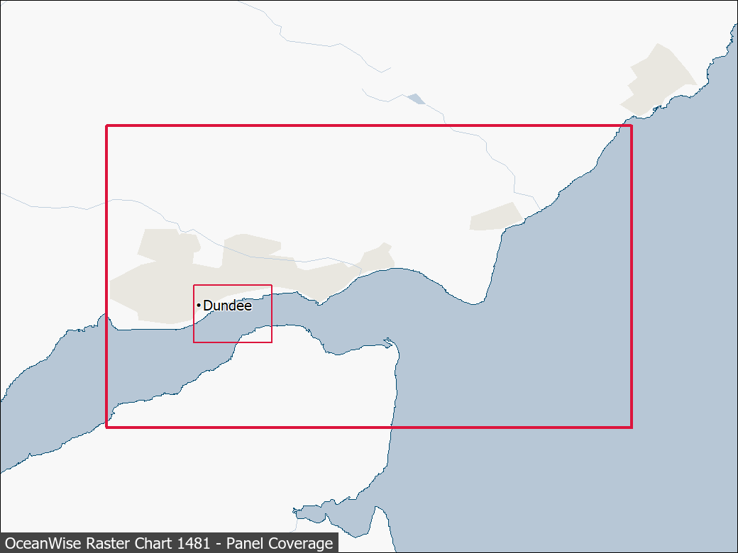 Panel coverage map for UKHO Raster Chart 1481