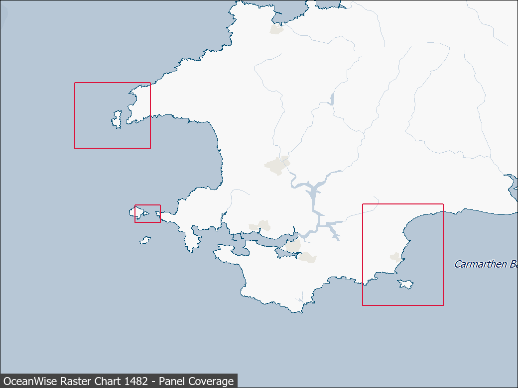 Panel coverage map for UKHO Raster Chart 1482