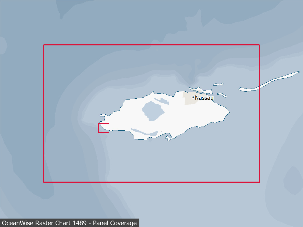 Panel coverage map for UKHO Raster Chart 1489