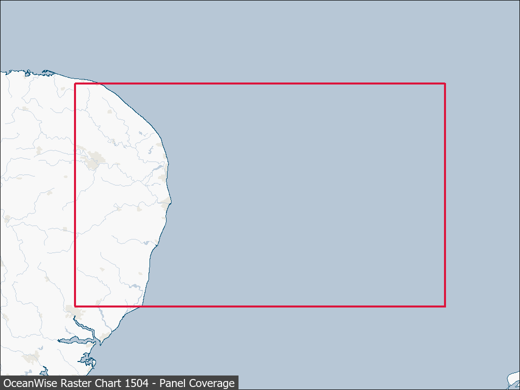 Panel coverage map for UKHO Raster Chart 1504