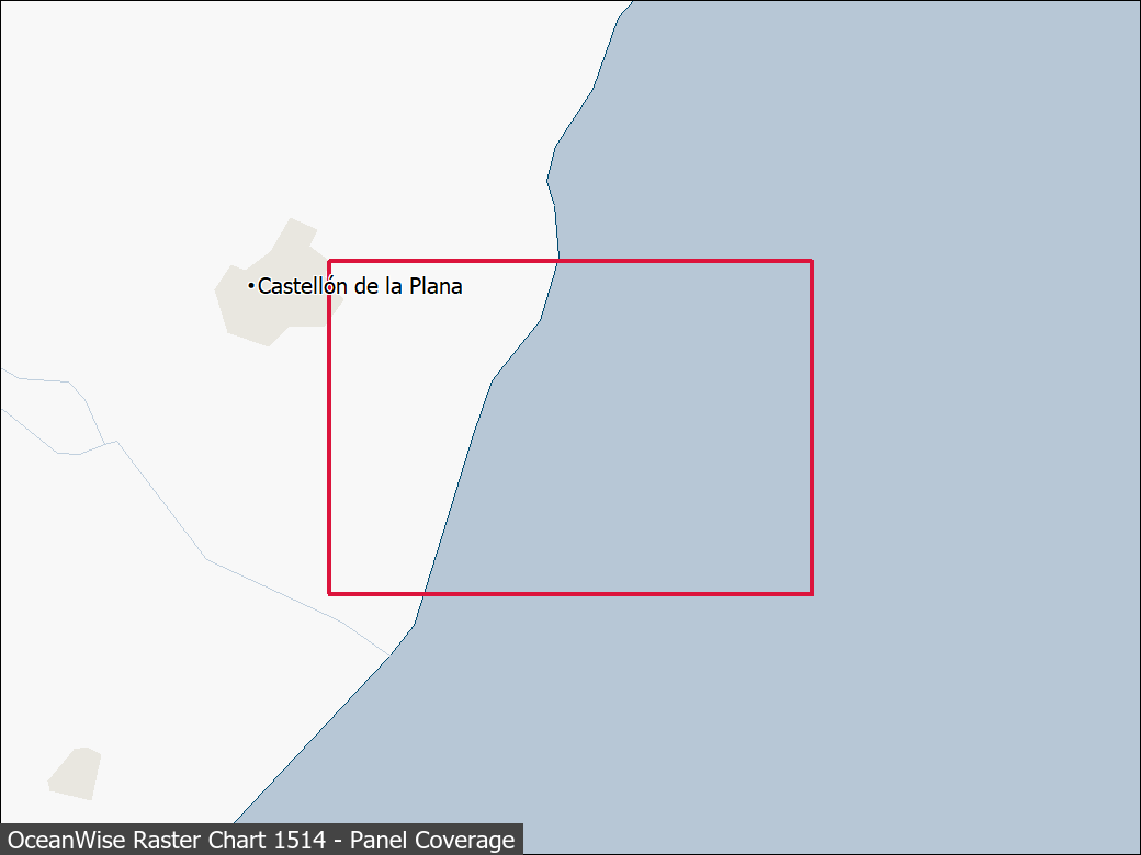 Panel coverage map for UKHO Raster Chart 1514